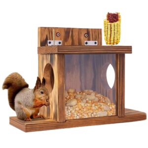 35.2x12.8x24cm Wooden Squirrel Feeder House