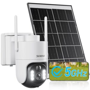 [5GHz & 2.4GHz] Solar Security Camera Outdoor Wireless
