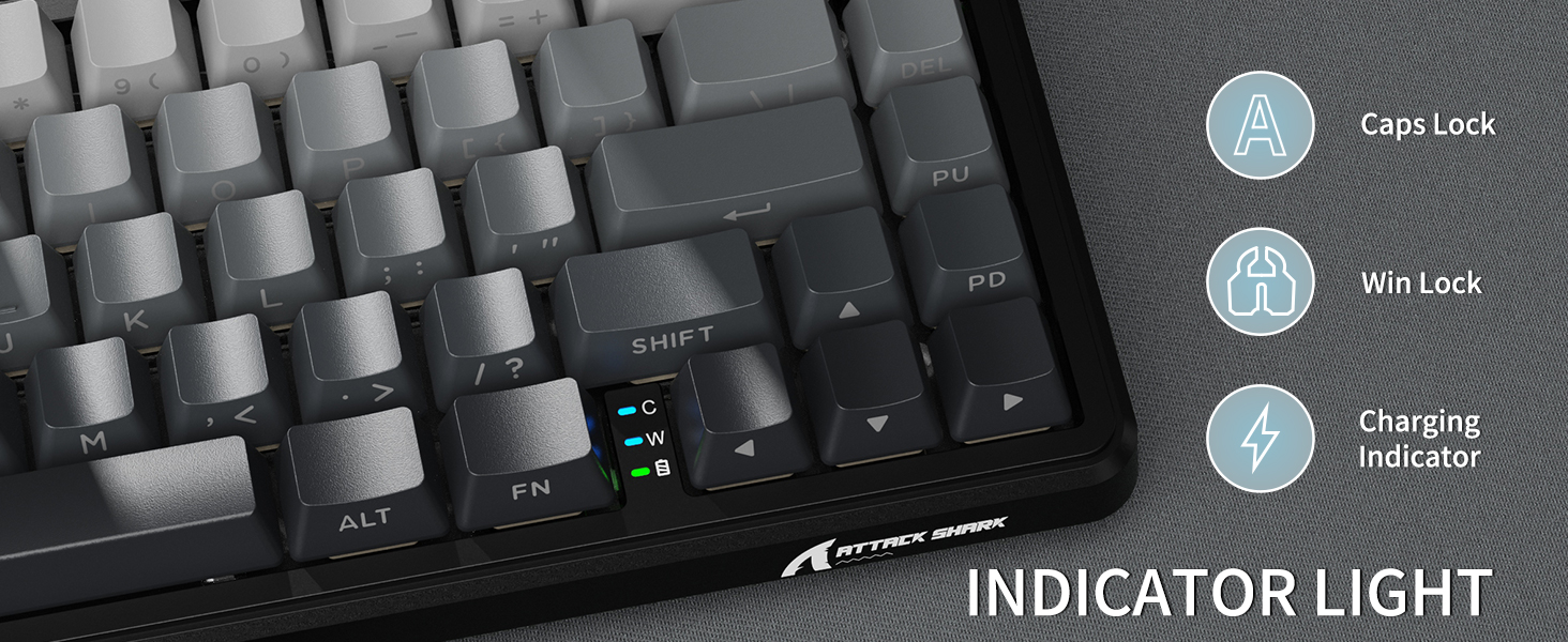 X66 Tri-mode gaming keyboard supports Bluetooth and 2.4Ghz for wireless connectivity,and USB-C cable