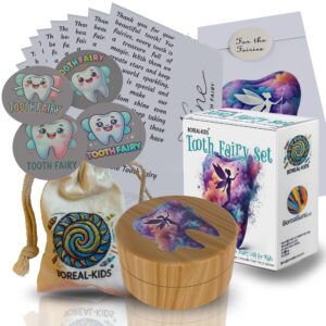 Boreal-Kids Tooth Fairy Set - Magical Tooth Box and Tooth Fairy Gift for Kids | Complete Tooth Fairy Kit | Keepsake Tooth Box for a Memorable Tooth Fairy Experience