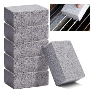Bekeify 6 Pcs Grill Cleaning Brick Pumice Stones Cleaning Block BBQ Cleaning Tool Remove Grease and Stains for Grilling