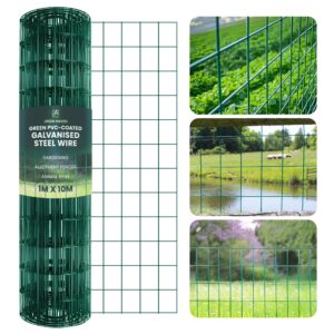 Green Haven Chicken Wire Fence – 1M x 10M PVC Coated Garden Fencing Roll