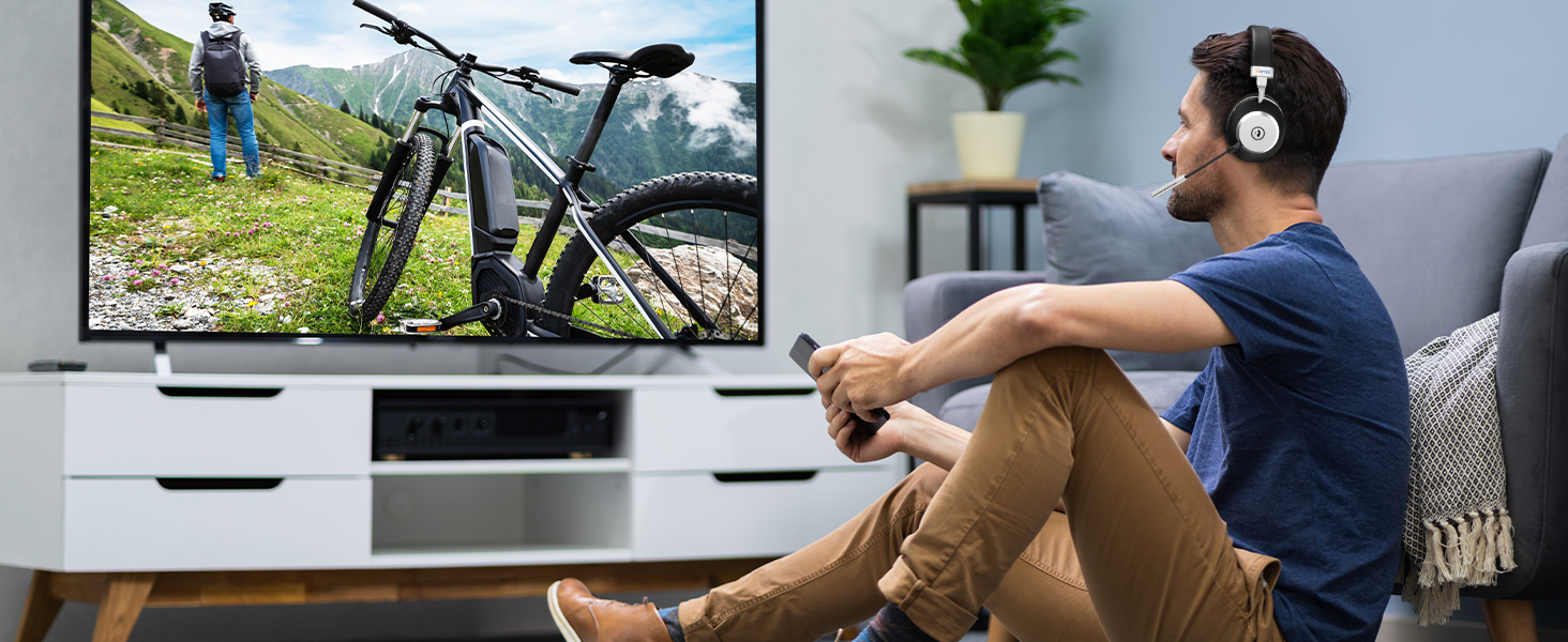 wireless headset microphone usb bluetooth AI Noise Cancelling with stand