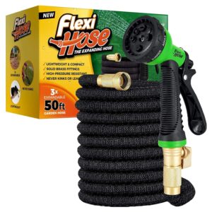 Flexi Hose Expandable Garden Hose - 50FT Heavy Duty Water Hose