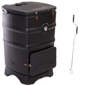 Garden Gear Bio-Heat 110L Thermal Composter with Carbon Filtration External Compost Thermometer & Ventilation System Eco-Friendly Composting Garden & Kitchen Waste (110L Thermal Hot Composter & Crank)