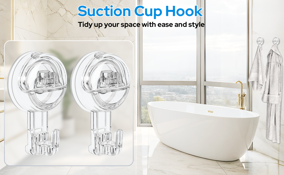 Suction Cup Hooks, Tidy up your space with ease and style!