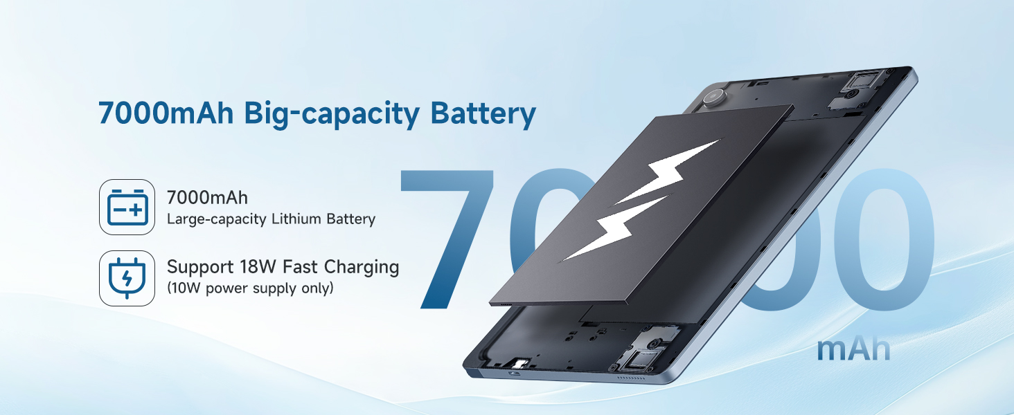 7000mAh battery