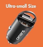 Omars Car Charger, Cigarette Lighter Charger Total 66W [USB-C 33W+USB-A 30W] 2V USB Socket, PD3.0...