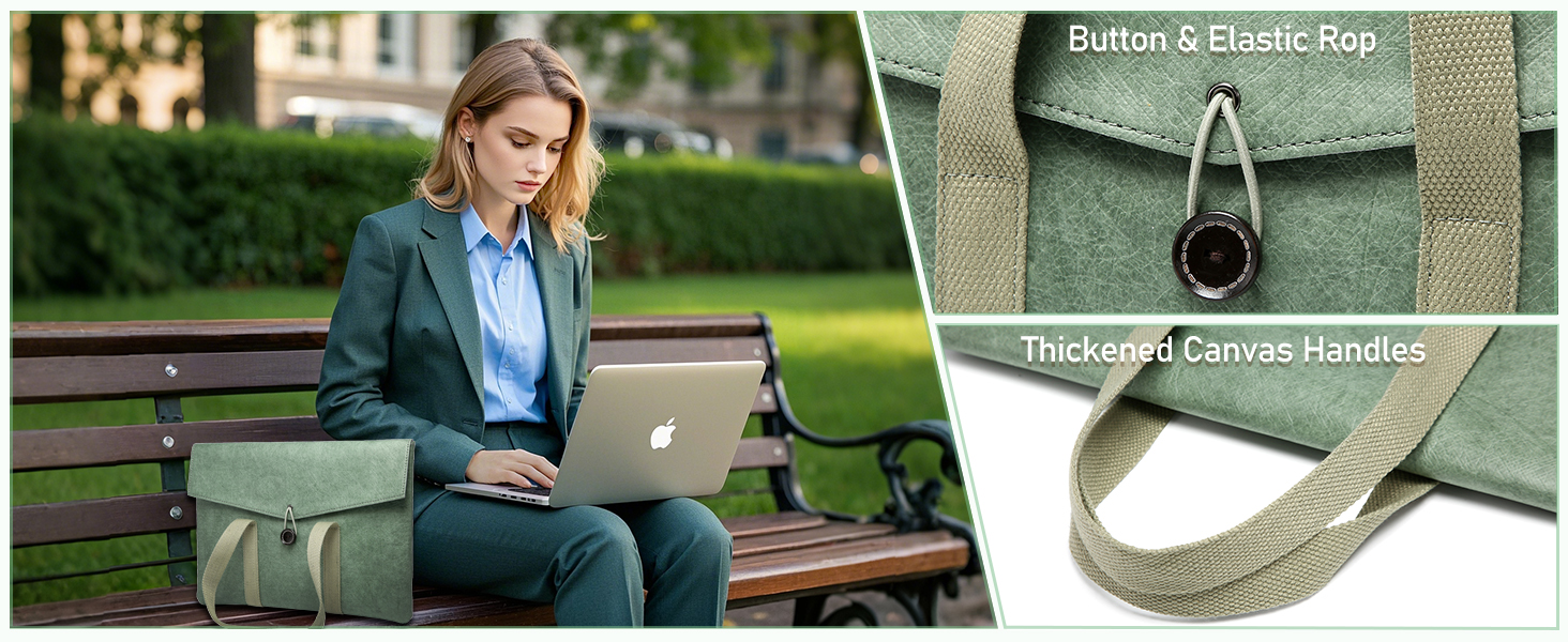 Button Elastic Rope Thickened Canvas Handles