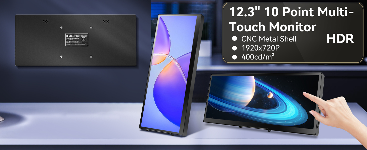 12.3 touchscreen monitor