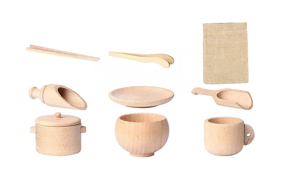 Wooden Sensory Bin Tools - Sensory Bins For 3-4 - Toys, Kids Hands-On Ability Fine Motor Skills