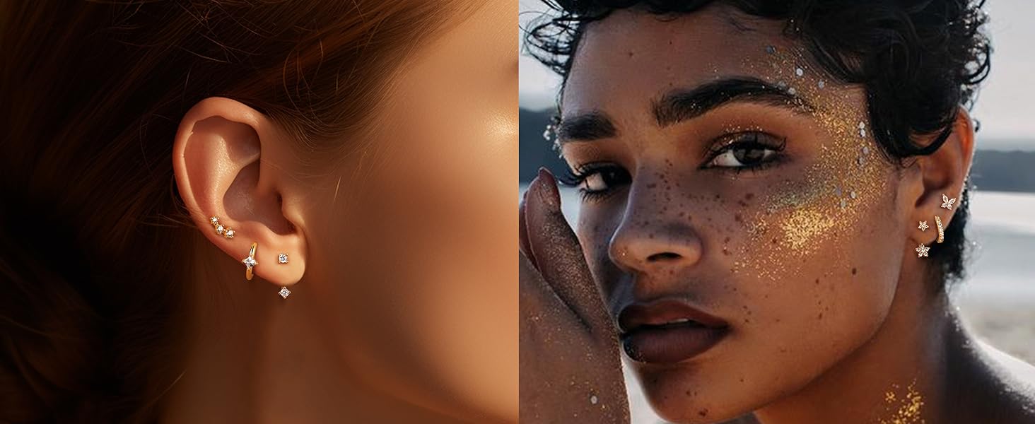 gold earrings for women