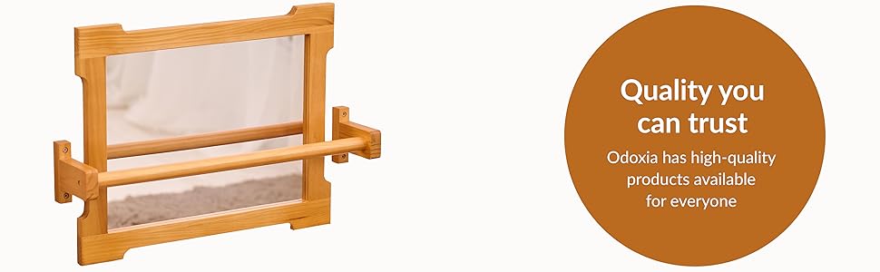 Montessori Mirror with Bar for Toddlers | Montessori Pull-Up Bar for Standing & Walking