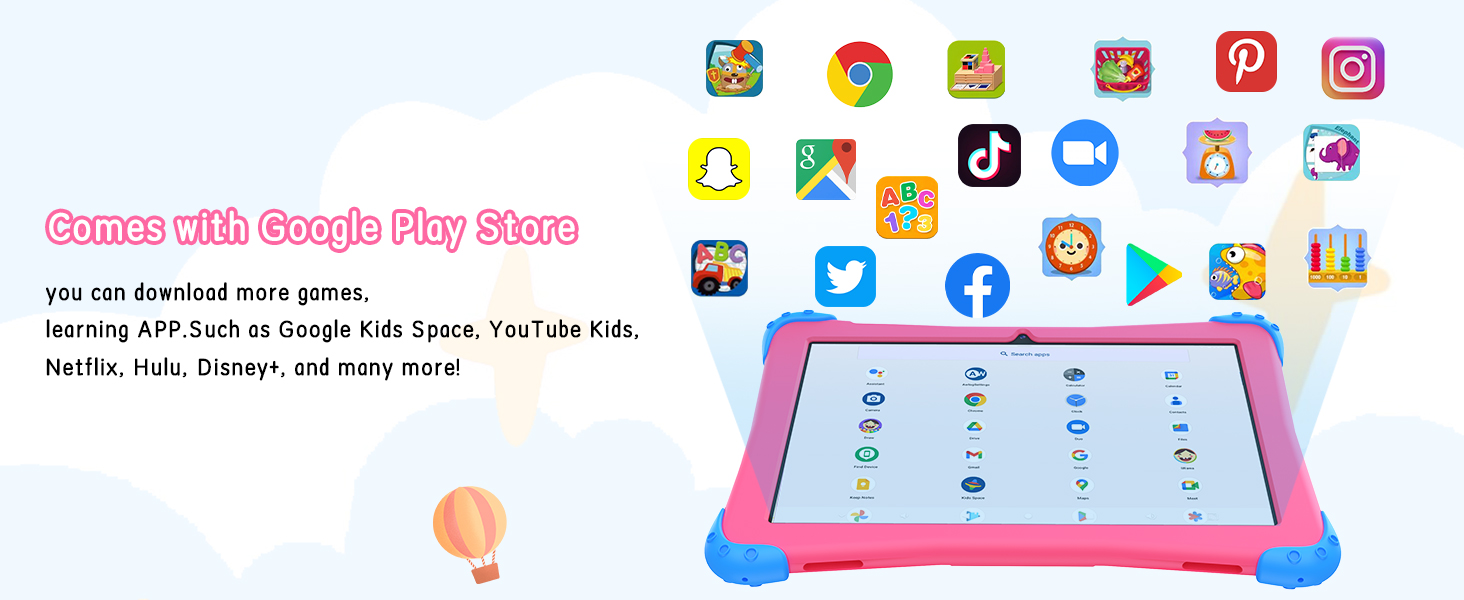 Kids tablet with Google Play Store