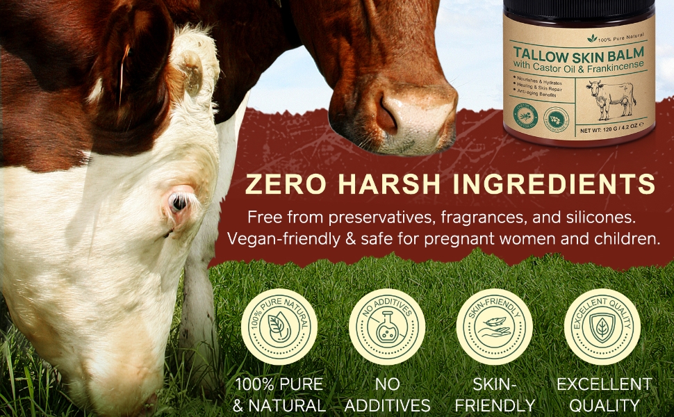 Tallow Castor Oil Frankincense Oil Handmade Skin Balm