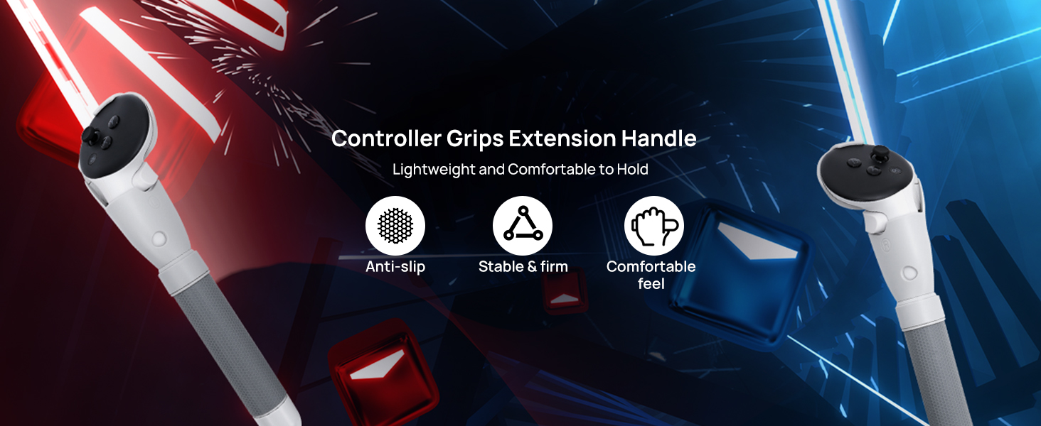 Quest 3 handle extension grips attachment