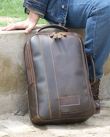 TIDING Men's Shoulder Bags, Genuine Leather Crossbody Pack Casual Satchel Side Bag Small Handbags...