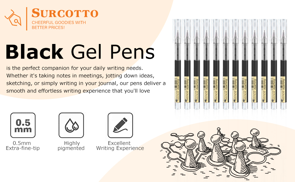 Black Gel Pens