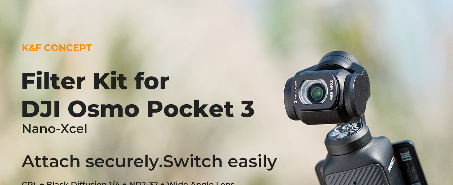 Magnetic effect filters for Dji osmo pocket 3