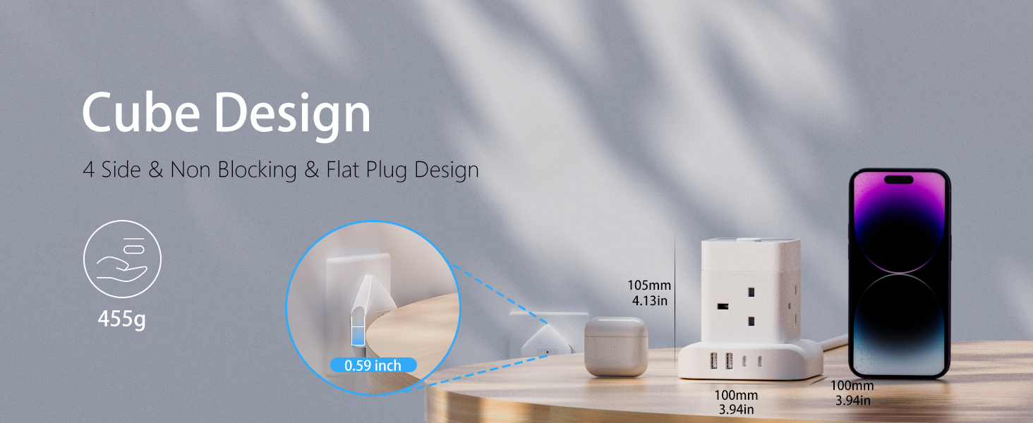 Compact Size & Non Blocking & Flat Plug