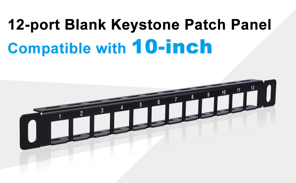 12-port Blank Keystone Patch Panel
