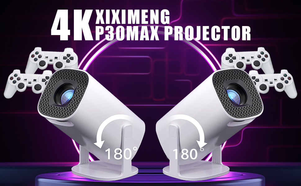 XIXIMENG,P30 MAX,Projector and game,4K,video game projector,portable,mini,smart,HD,retro console