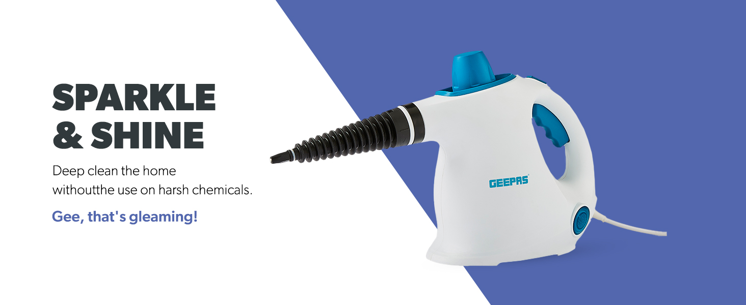 GEEPAS Handheld Steam Cleaner Multipurpose, 1050W Motor