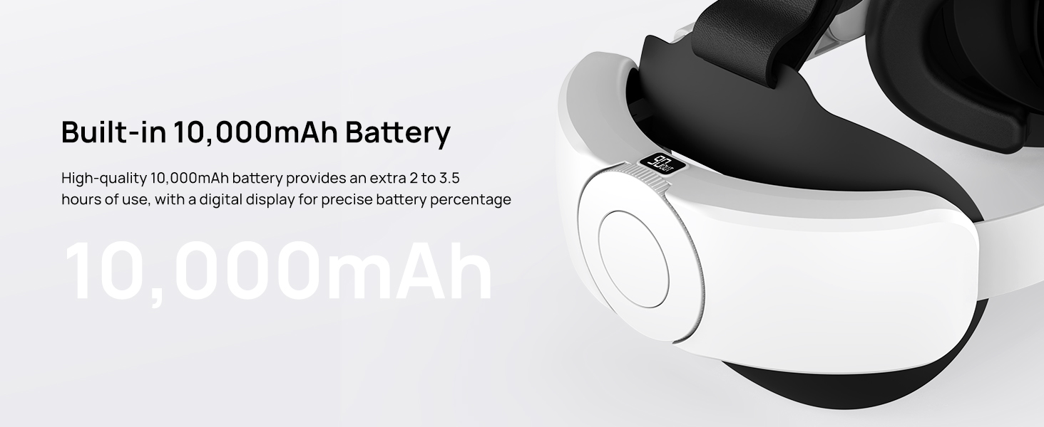 TRANSNOVO 10000mAh battery head strap for meta quest 3S