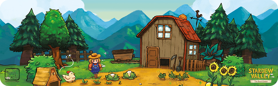 ConcernedApe Games | Stardew Valley The Board Game | Ages 14+ | 1-4 Players | 45+ Mins Playing Time