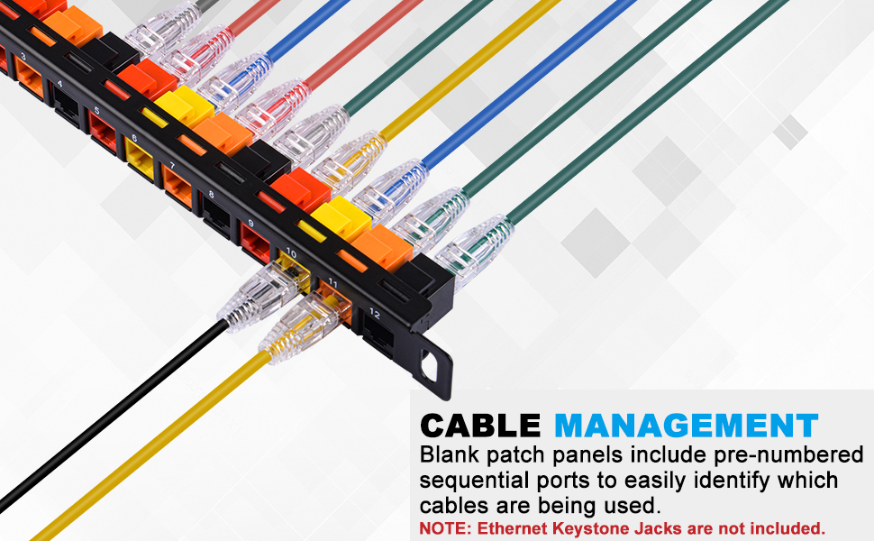 12-port Blank Keystone Patch Panel