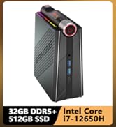 NiPoGi AM08PRO Gaming Mini PC AMD Ryzen 7 7735HS(up to 4.75GHz) Dual Band 32GB DDR5 1TB M.2 NVme/...