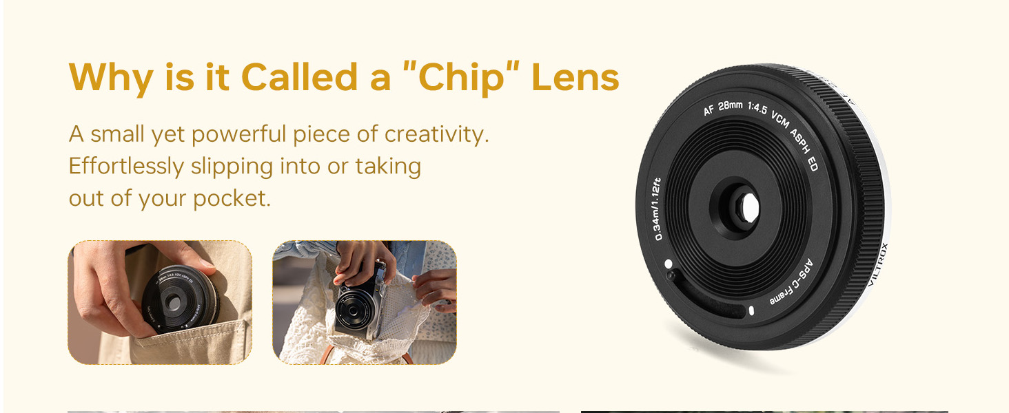 VILTROX 28mm F4.5 XF Lens Pancake X-Mount Lens