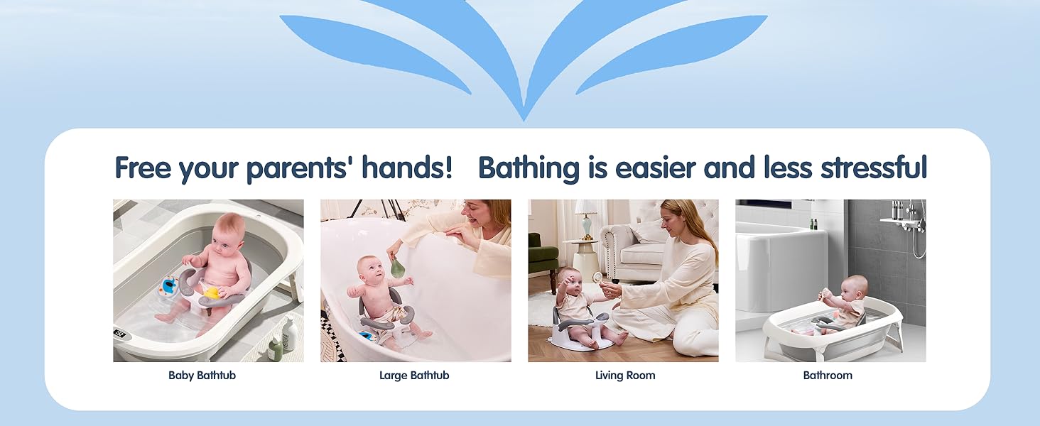 this baby bath seat provides a safe and comfortable bathing experience.baby bath seat 6 months plus
