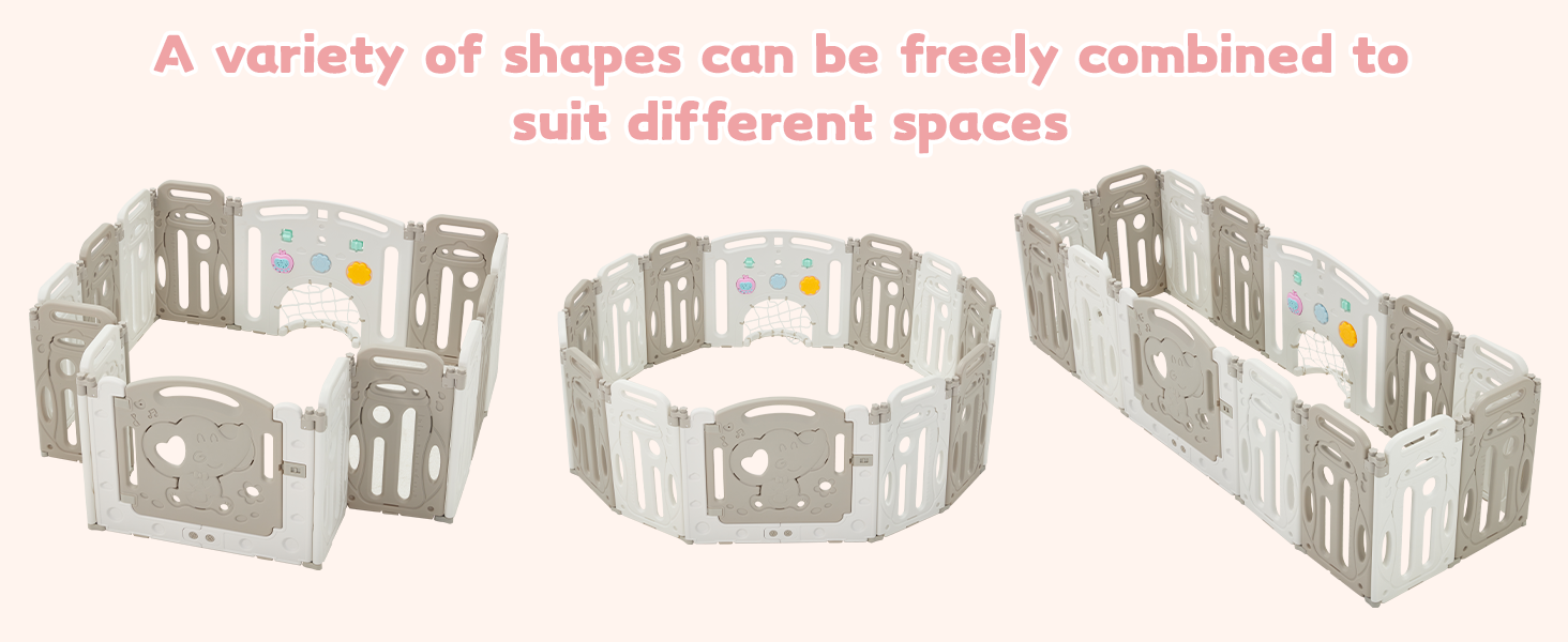 Plastic baby play fence