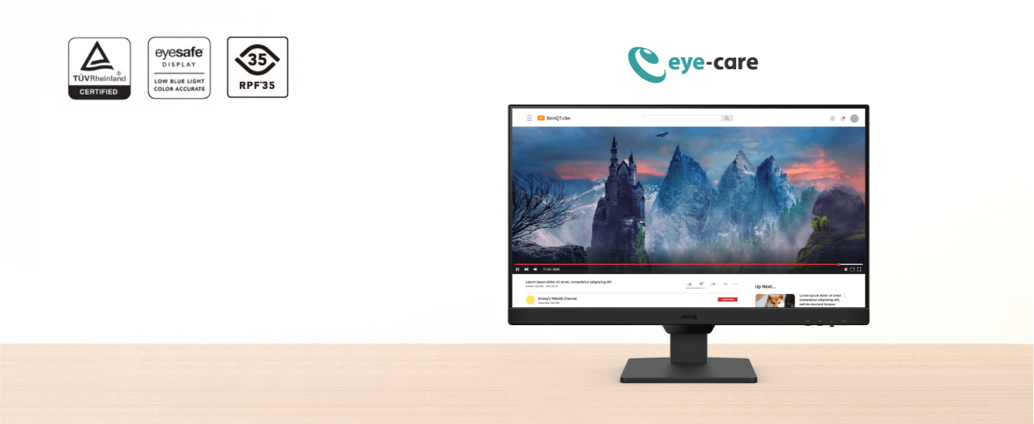 benq home monitor gw2490e comes with eye-care tech and tüv rheinland certification