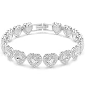 Swarovski Ariana Grande x pendant, Mixed cuts, Heart, White, Rhodium plated