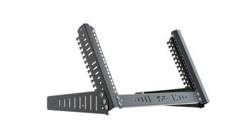 Stalflex Rack Mount Desktop Stand 19 inch 6U - Network Rack Made of Robust Steel - Network Equipment Rack & Cabinet - Rack Shelf with Adjustable Tilt Angle