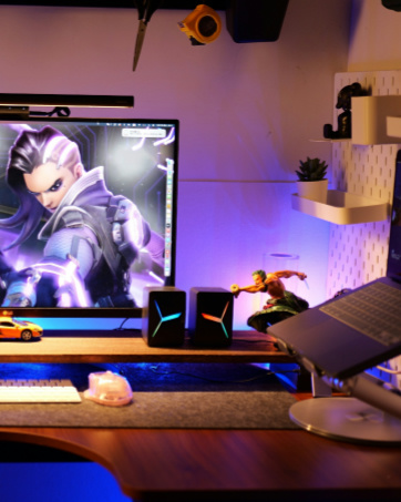 Gaming Speakers with Colorful LED Light