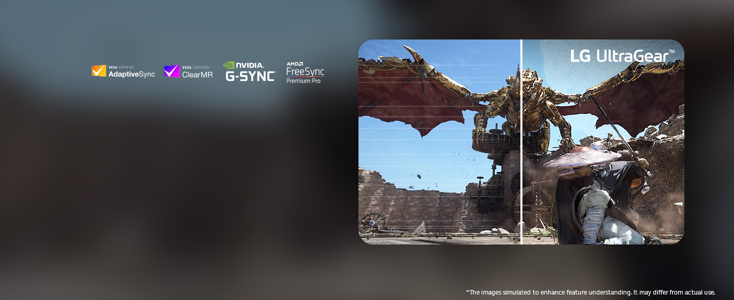 VESA-certified AdaptiveSync, NVIDIA G-SYNC Compatible, AMD FreeSync Premium