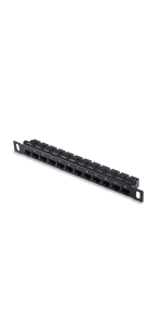 GeeekPi DeskPi Rackmate Accessories Network Patch Panel 12 Port CAT6 10inch 0.5U