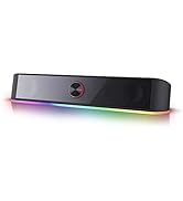 Redragon GS510 RGB Desktop Speakers, 2.0 Channel PC Computer Stereo Speaker with 4 Colorful LED B...
