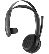 Nuroum Wirless Headset with Microphone, Noise Cancelling Mics for Work, V5.3 Multi-Point, Mute Bu...