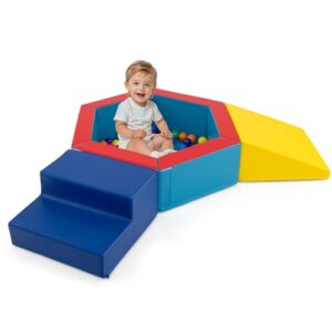 COSTWAY 3-Piece Soft Play Climbing Blocks