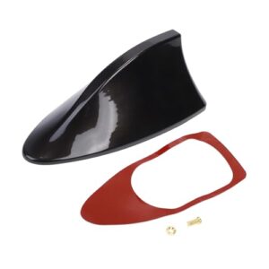 1 Pcs Universal Shark Fin Antenna Cover Signal Roof Aerial for Car SUV Truck Offroad ABS Material with Adhesive Base Dark Brow