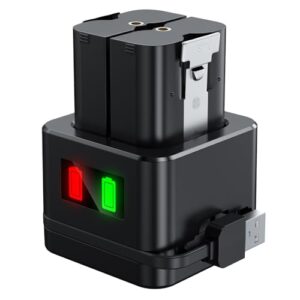 Quick Release Battery Pack for Ring - 2 Pack 3.65V 6400mAh Rechargeable Battery with Charger Station for Ring Doorbell Camera 2/3/3+/4