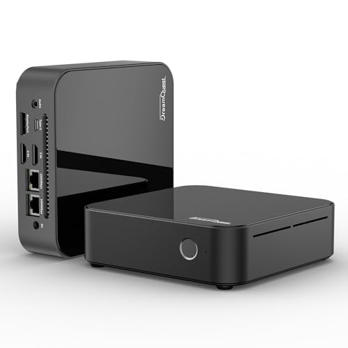 DreamQuest Mini PC Windows 11 Pro 16GB DDR4 512GB M.2 SSD (Max 4TB) 12th Intel N100 (up to 3.4 Ghz) Desktop Computer with Type-C & HDMI Port