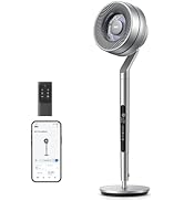 Dreo 80ft Electric Standing Fan for Bedroom, 25dB Silent Pedestal Fans with Remote, 80° Oscillati...