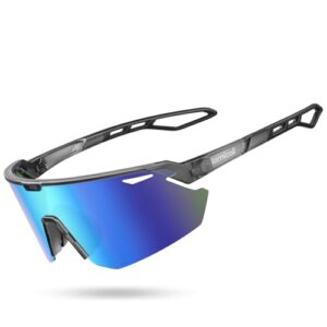Lamicall Polarized Cycling Sunglasses for Men Women - [24g Ultra-Light] UV400 Protection Sports Glasses for Running Driving Hiking Ski with TR90 Frame