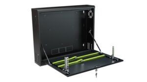 Stalflex CCTV Cabinet 19 inch 2U 130mm - Network Cabinet Made of Heavy Duty Metal - computer & server racks - Wall Mount Rack with Lockable Enclosure