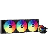 Redragon HL360 ARGB Liquid Cooling System, CPU Water Cooler w/ 3300 RPM High-Efficiency Radiator,...